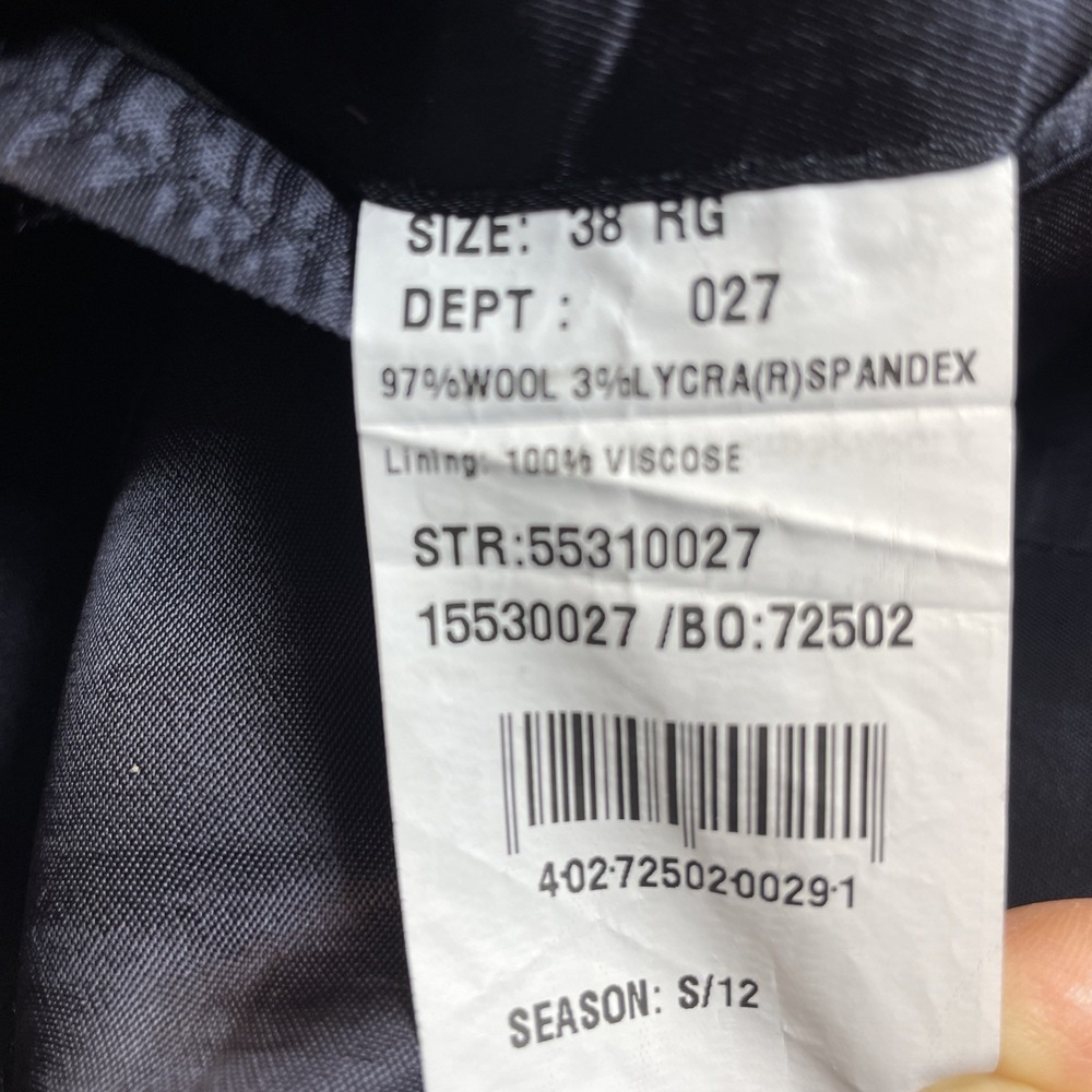 Brooks Brothers 346 Blazers Mens 38R Navy Blue Stretch Wool Blend Preppy Office - Picture 9 of 16